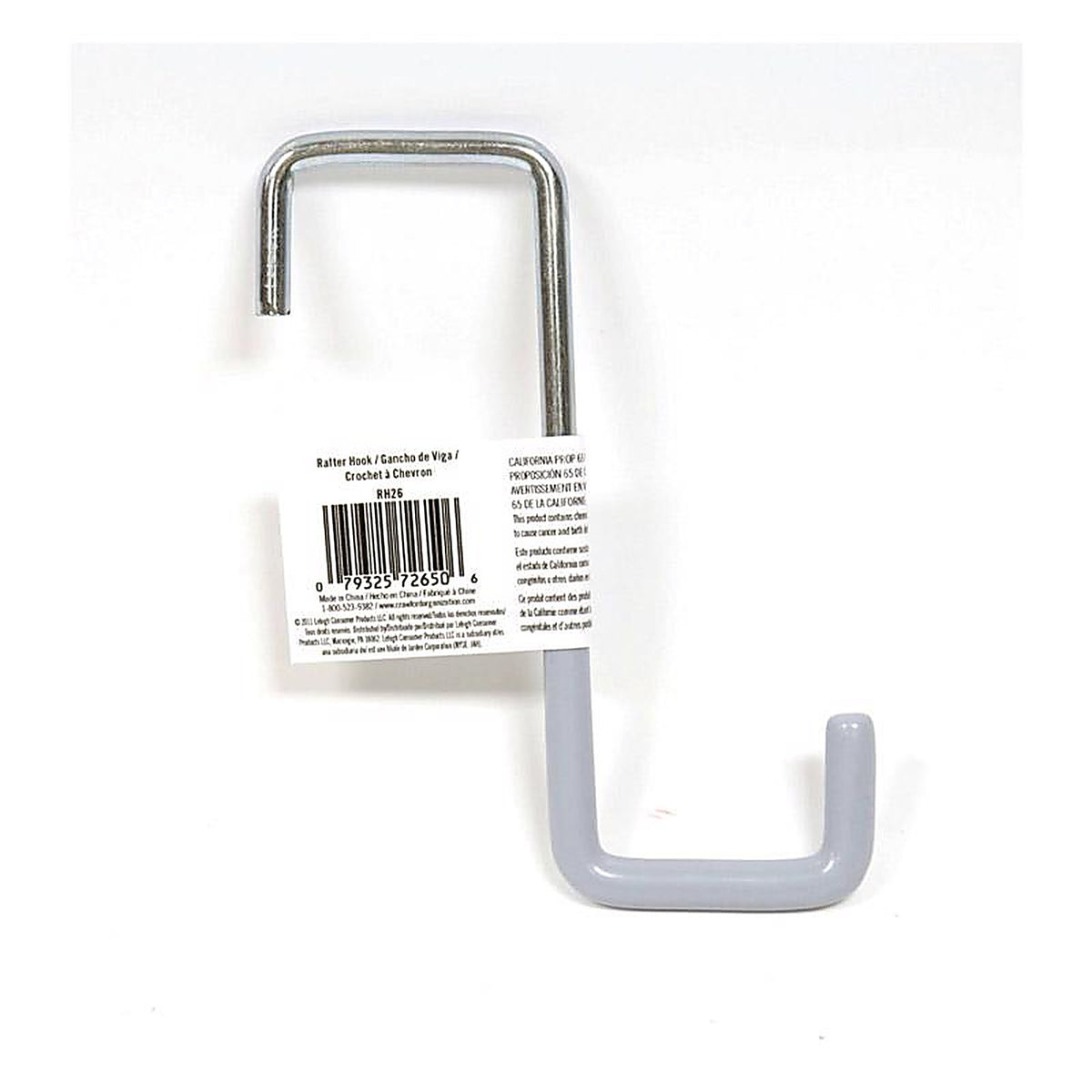 Crawford RH26-25 5.75 in. L Vinyl Coated Gray Steel Large Rafter Hook 20 lb. capacity 1/Pack