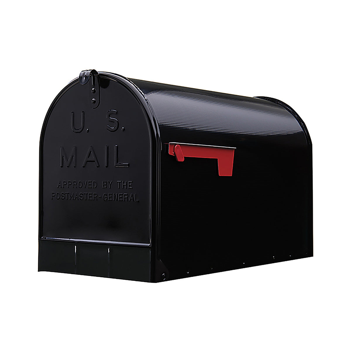 Gibraltar Mailboxes ST200BAM Stanley Jumbo Galvanized Steel Post Mount Black Mailbox