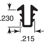 Prime-Line P7735 Gray Glazing Channel 1/Pack