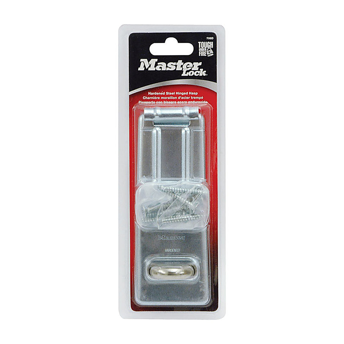 Master Lock - 706D - Zinc-Plated Hardened Steel 6 In. L Hinge Hasp 1 Pack