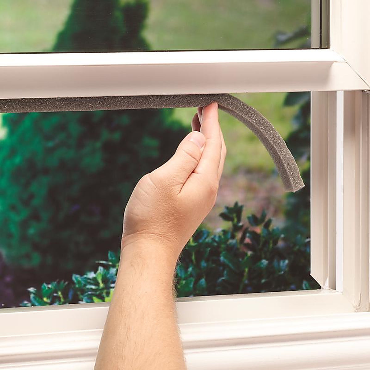 M-D 2097 Gray Foam Weather Stripping Tape For Doors and Windows, Doors and Windows 17 ft. L x 3/8 in.