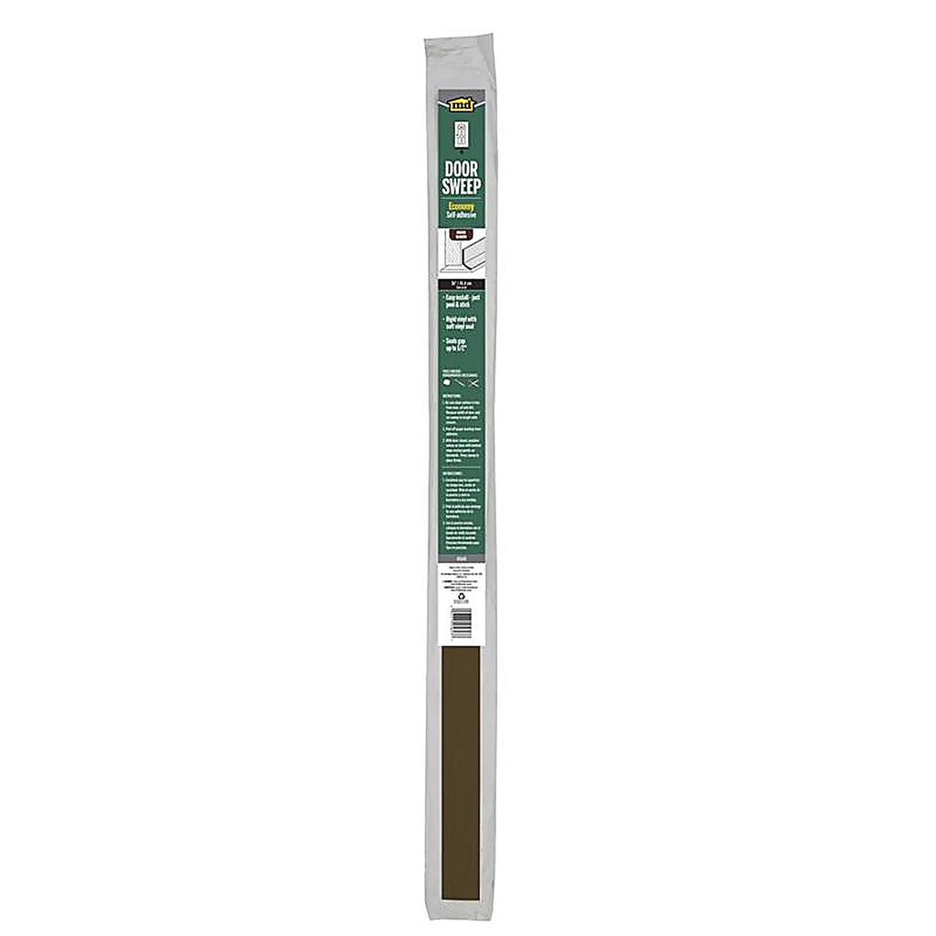 M-D 5603 Brown Vinyl Sweep For Doors, Doors 36 in. L x 1/2 in.