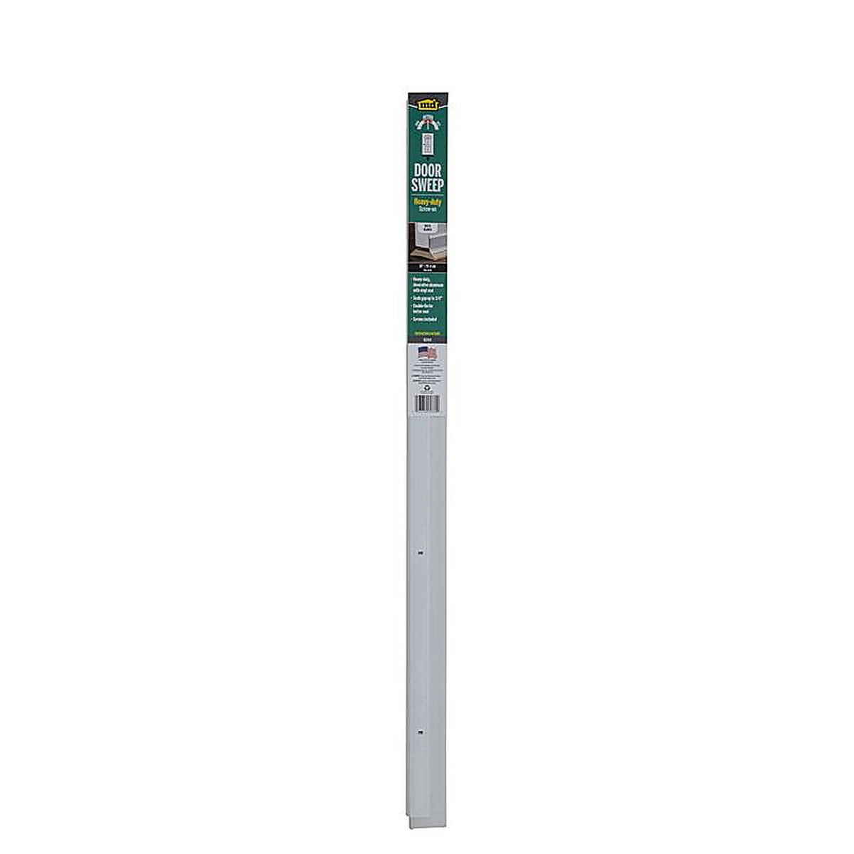 M-D 5769 White Aluminum Sweep For Garage Doors, Garage Doors 36 in. L x 3/4 in.