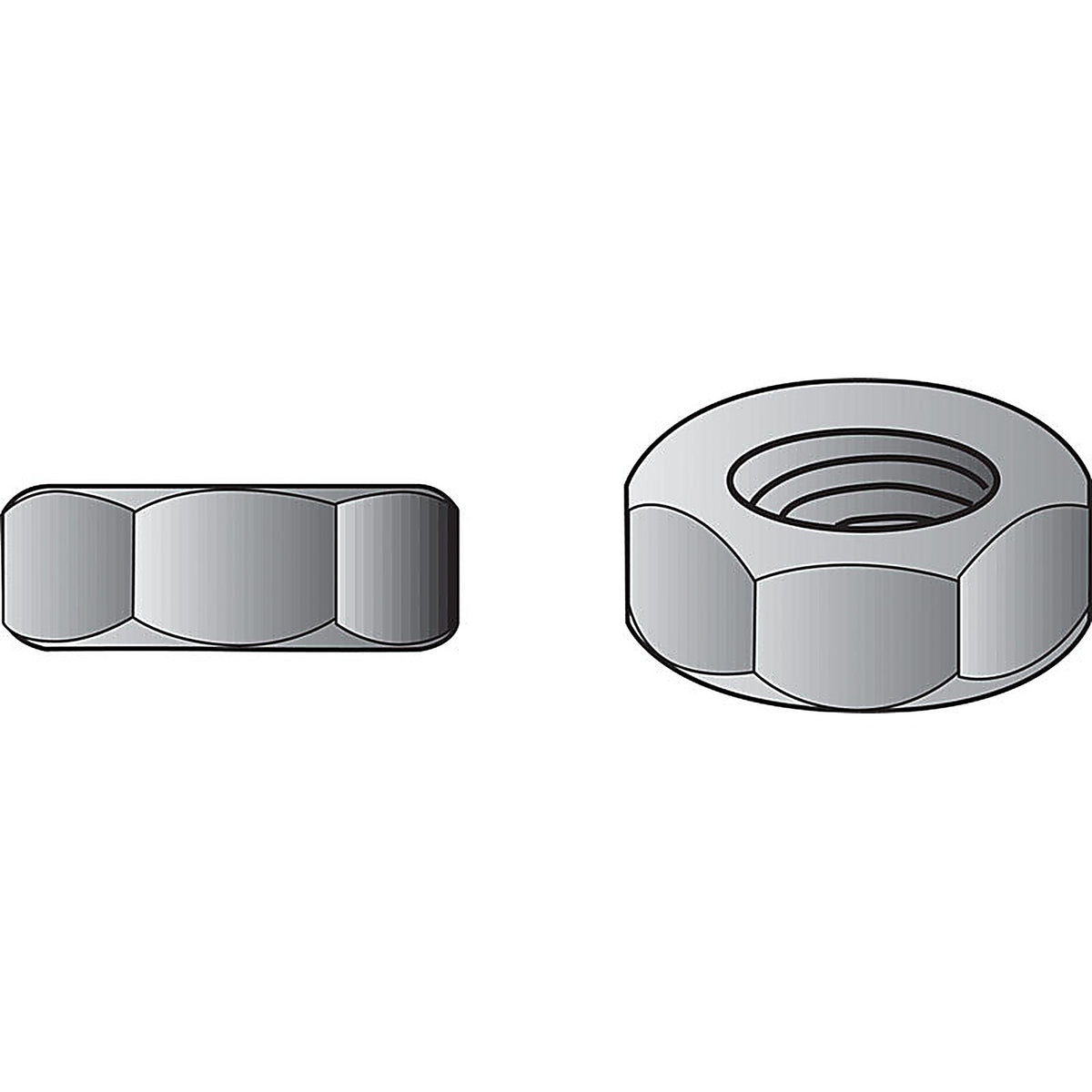 Hillman 160552 5/16 in. Zinc-Plated Steel SAE Hex Nut 100/Pack