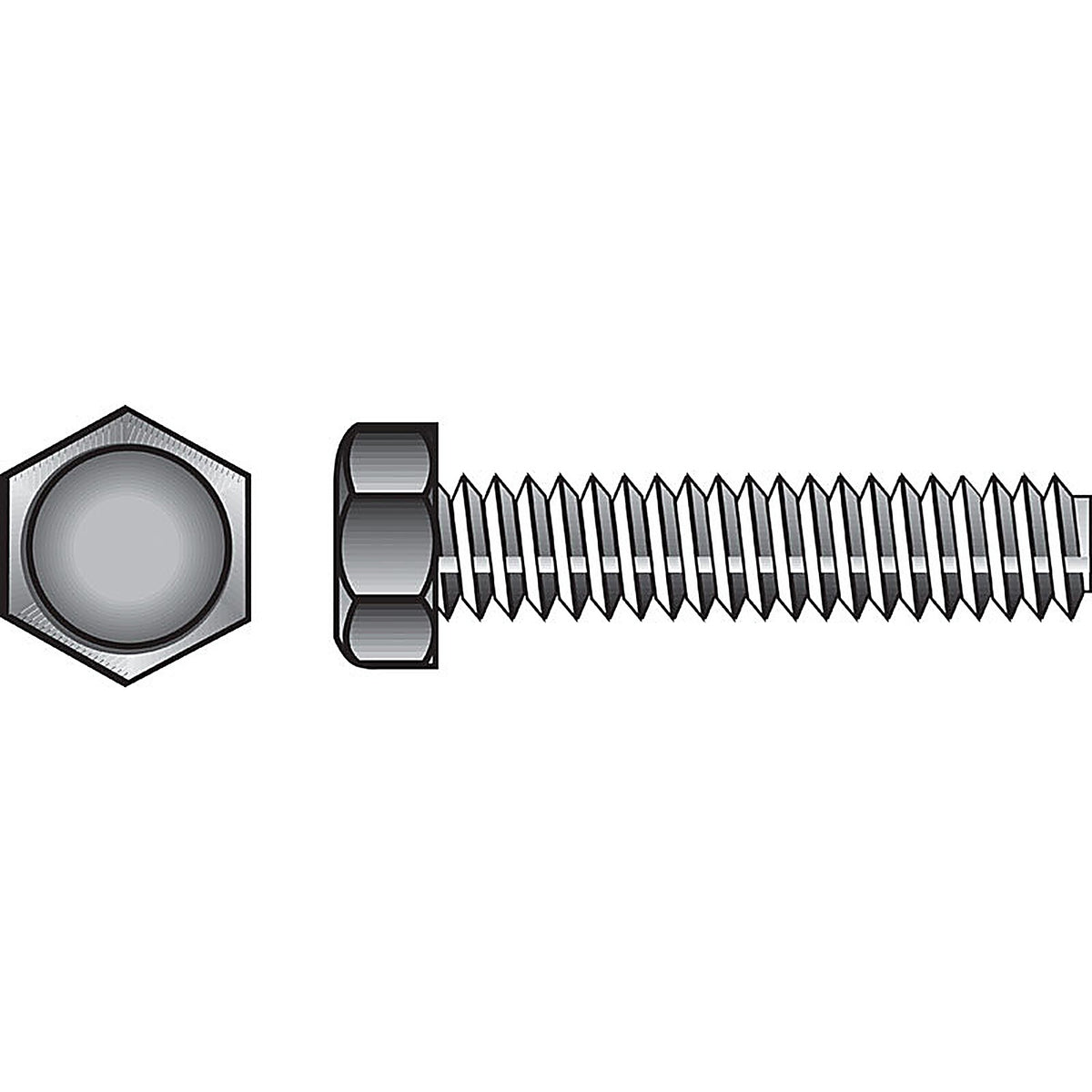 Hillman 221031 3/8 in. Dia. x 5 in. L Zinc Plated Steel Hex Tap Bolt 50/Pack