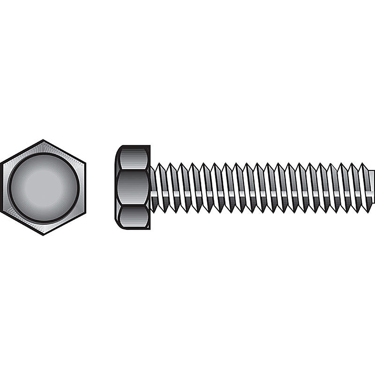 Hillman 221035 1/2 in. Dia. x 2 in. L Zinc Plated Steel Hex Tap Bolt 50/Pack