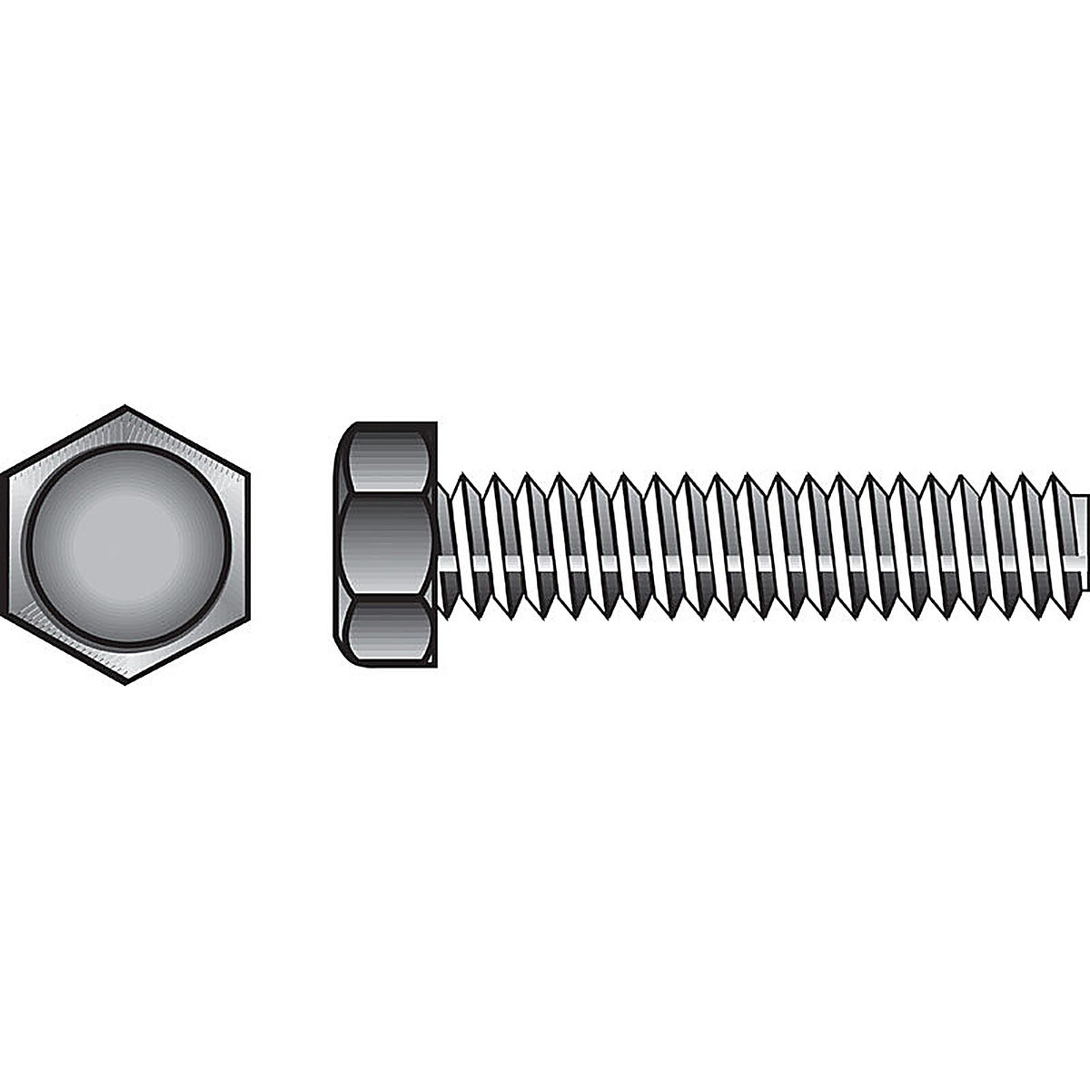 Hillman 221037 1/2 in. Dia. x 3 in. L Zinc Plated Steel Hex Tap Bolt 50/Pack