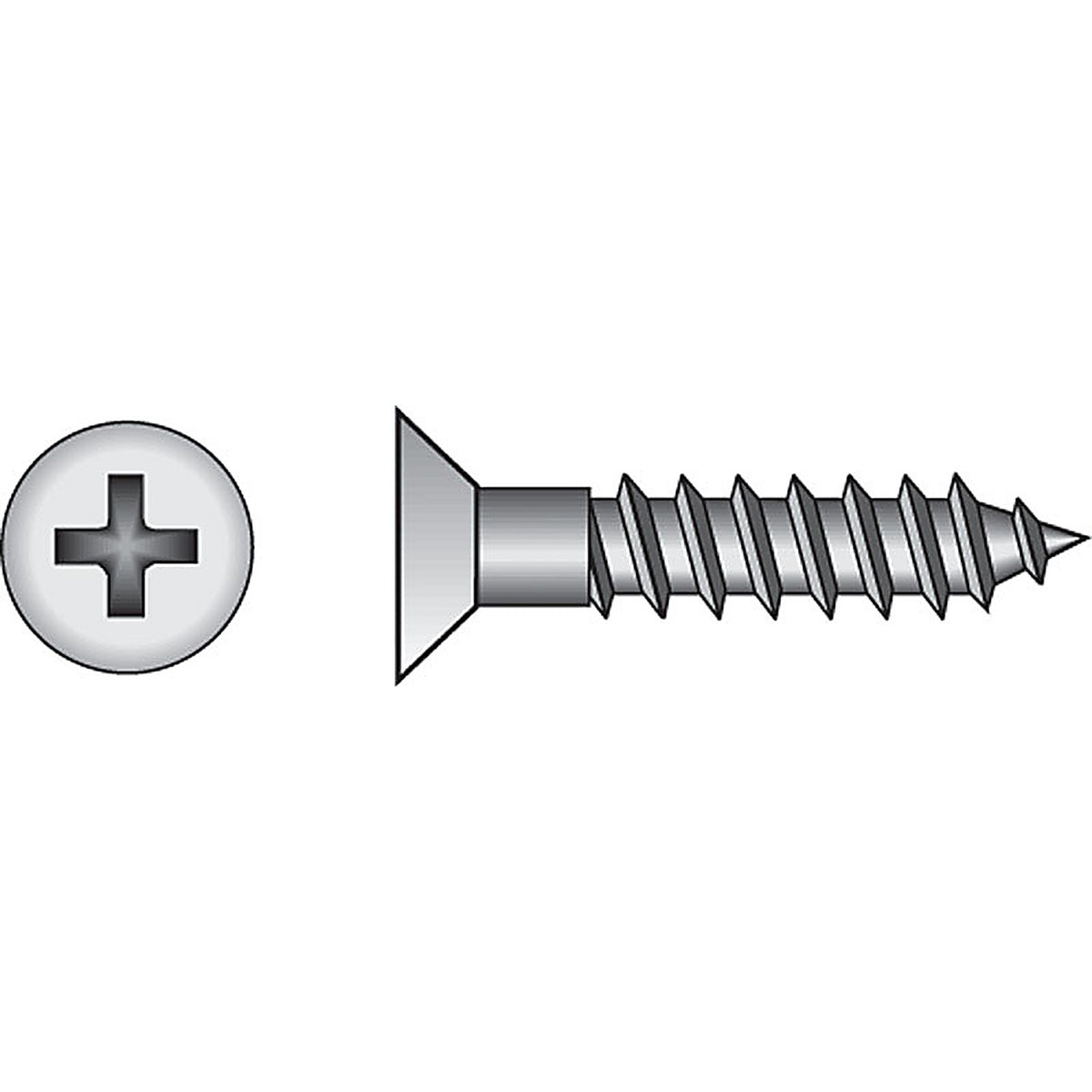 Hillman - 40854 - No. 12 X 1-1/2 In. L Phillips Zinc-Plated Coarse Wood Screws 50 Pack