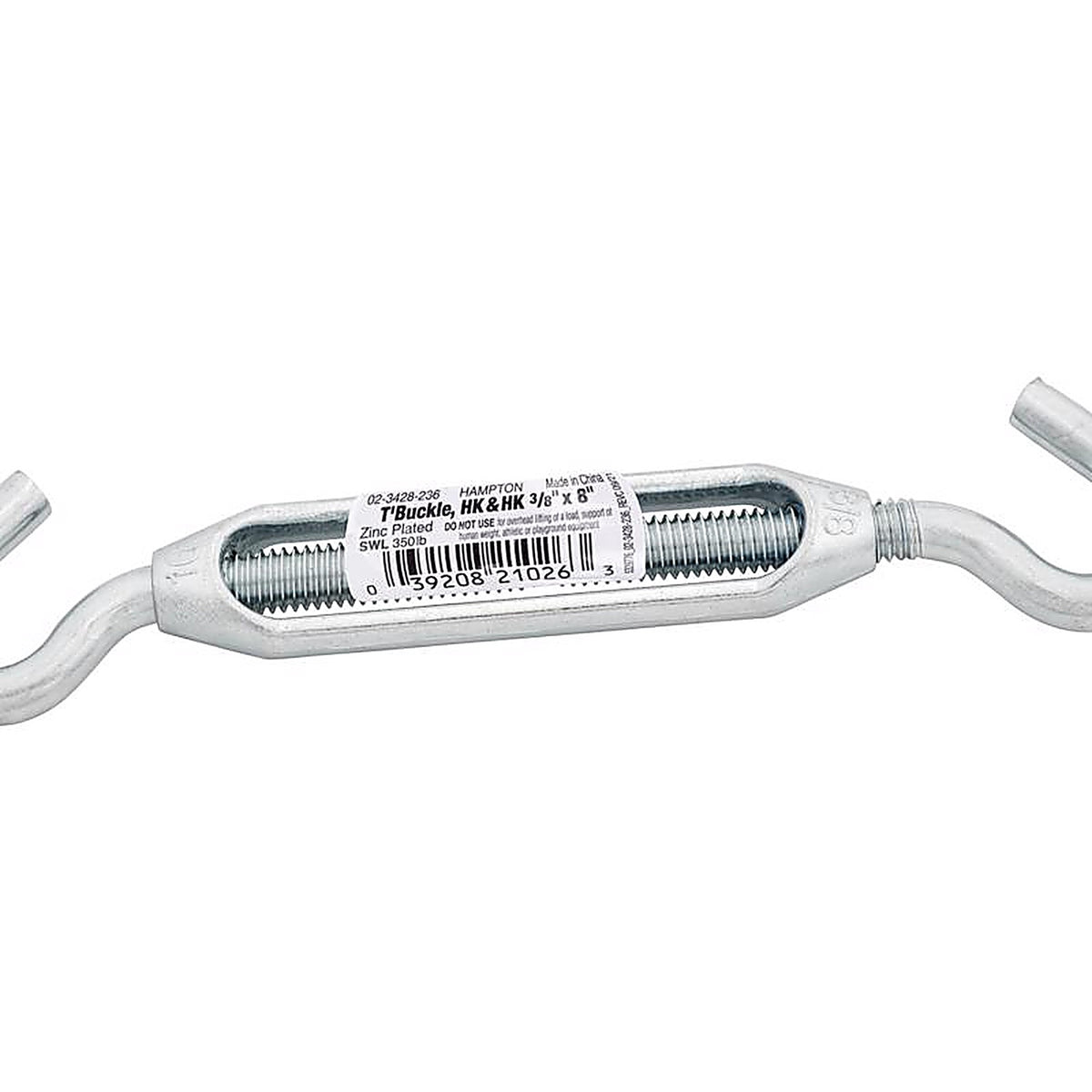 Hampton 02-3428-236 Zinc-Plated Aluminum/Steel Turnbuckle 350 lb.