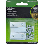 Hillman - 121158 - Zinc Silver Flush-Mount Picture Hanger 2 Pack