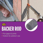 M-D 71506 Gray Polyethylene Caulk Backer Rod For Driveways and Sidewalks, Gaps and Openings