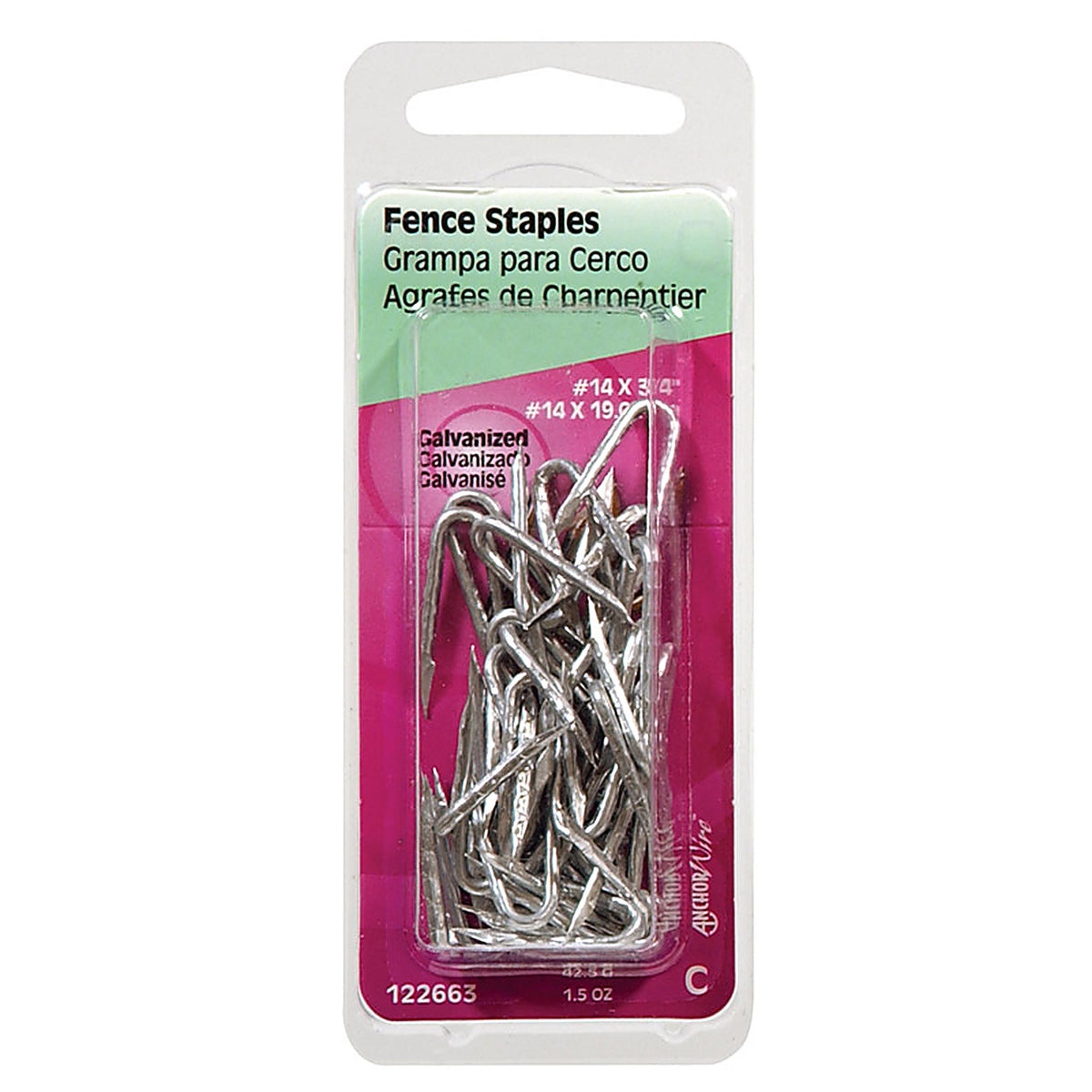 Hillman 122663 3/4 in. L Galvanized Steel Fence Staples 14 Ga. 1.25 oz.