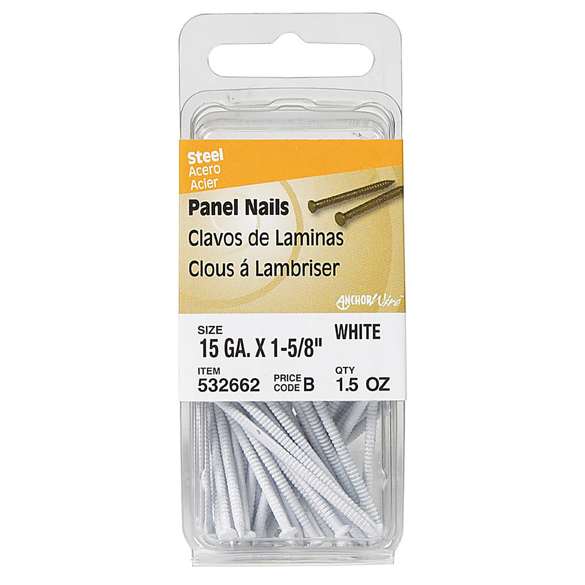 Hillman 532662 1-5/8 in. Panel Steel Nail Large