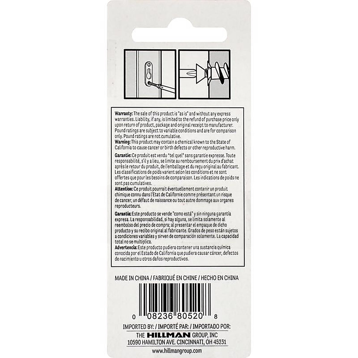 Hillman - 122211 - Steel-Plated Silver Keyhole Picture Hanger 2 Pack