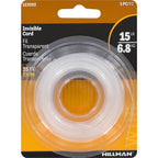 Hillman 123002 25 ft. L Plastic 18 Ga. Invisible Cord