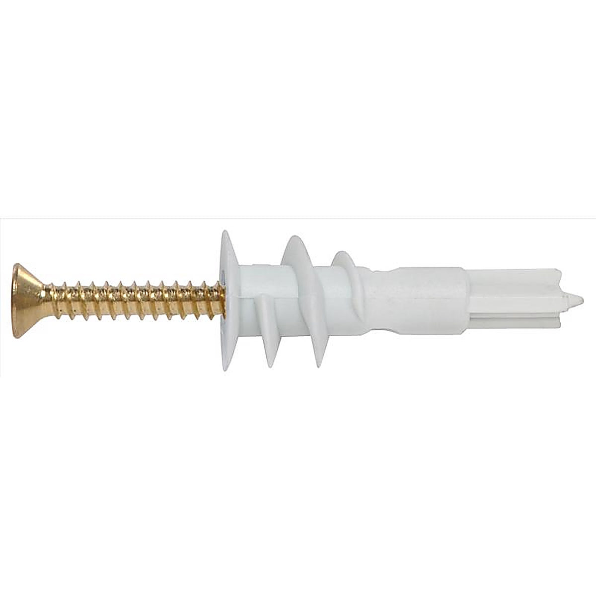 Hillman 41440 .164 in. Dia. x 1-1/4 in. L Nylon Flat Head Wallboard Anchors 10/Pack