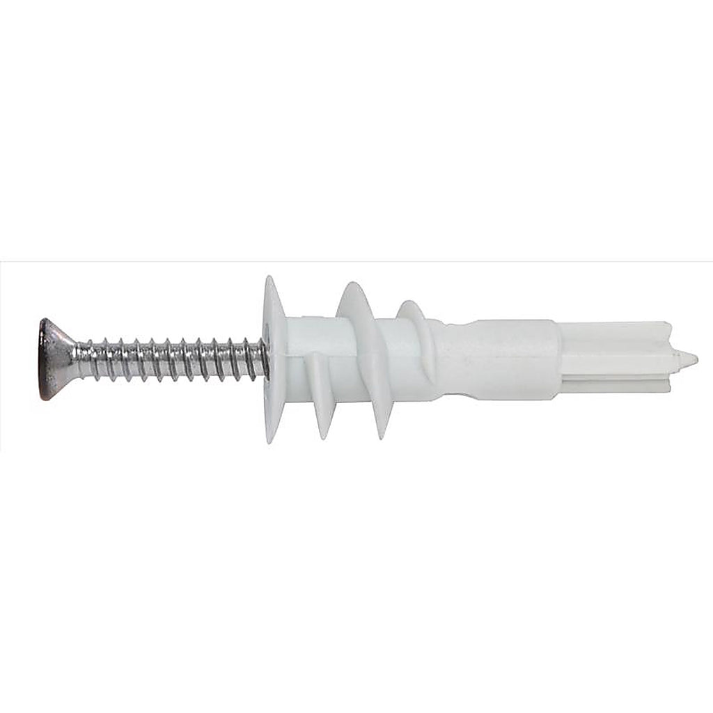 Hillman 41443 .164 in. Dia. x 1-1/4 in. L Nylon Flat Head Wallboard Anchors 10/Pack