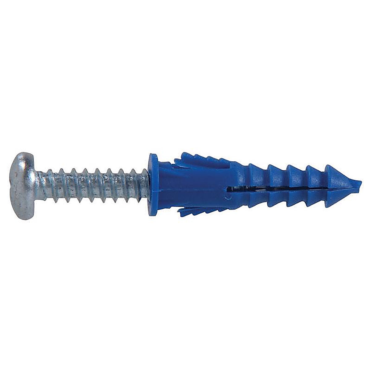 Hillman 41821 0.164 in. Dia. x 1-1/4 in. L Plastic Ribbed Head Ribbed Anchor 25/Pack