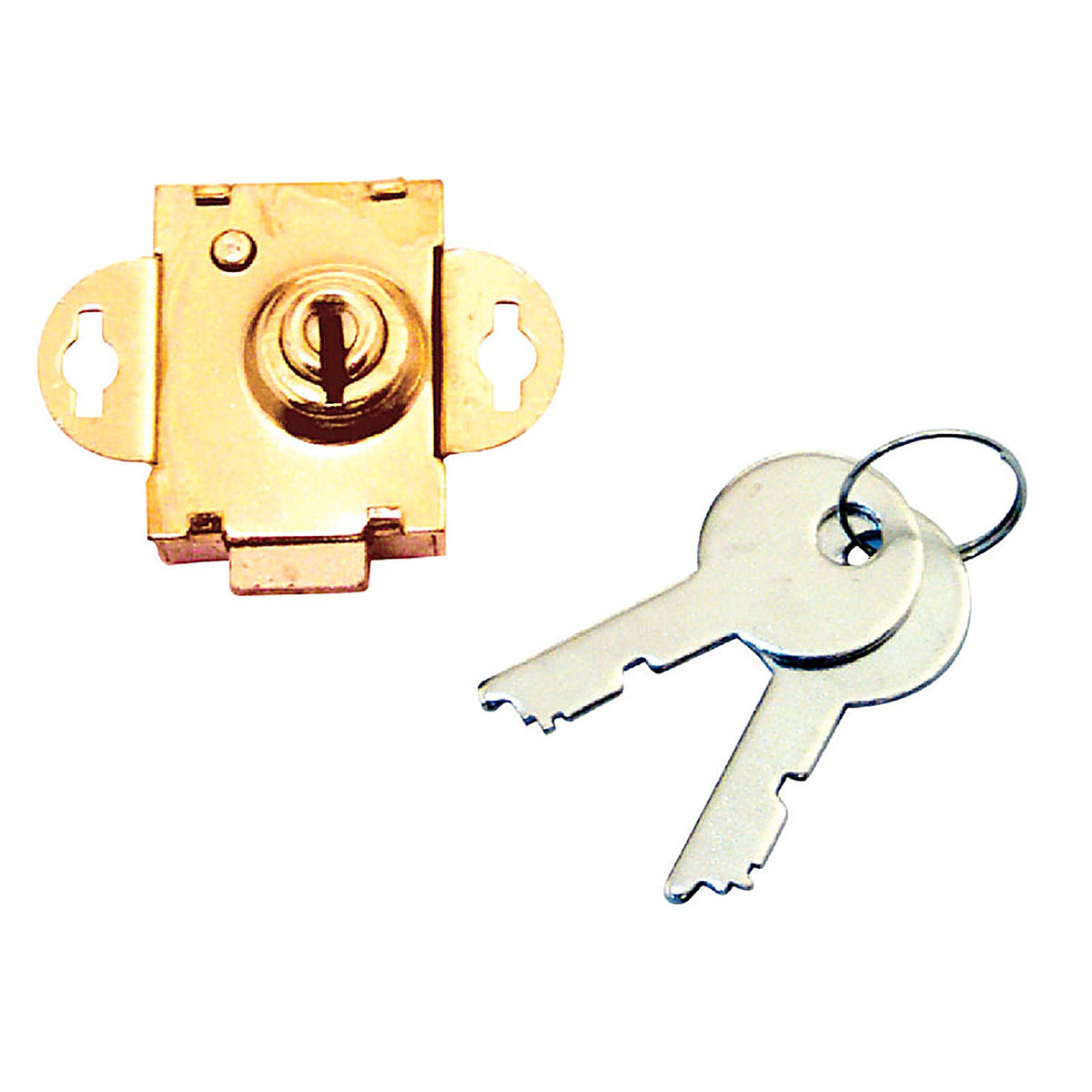 Prime-Line S4048 Brass Plated Steel Counter Clockwise Mailbox Lock