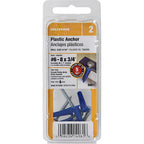 Hillman 5061 .138 in. Dia. x 3/4 in. L Plastic Pan Head Conical Anchor 6/Pack
