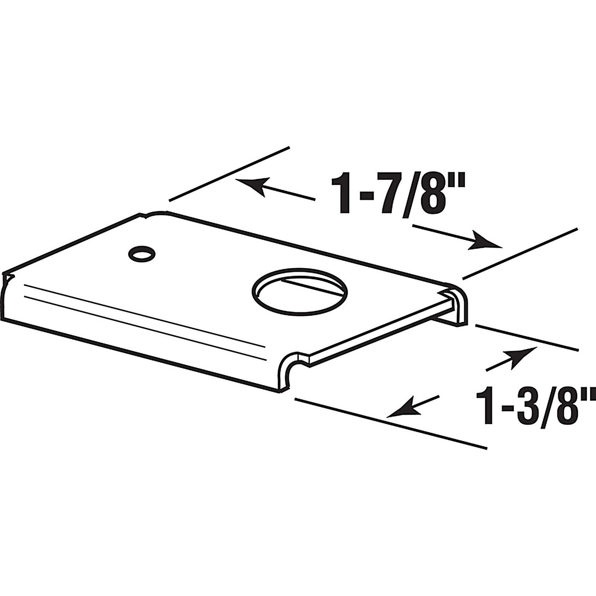Prime-Line - N 7192 - Mill Silver Steel Bracket 2 pc