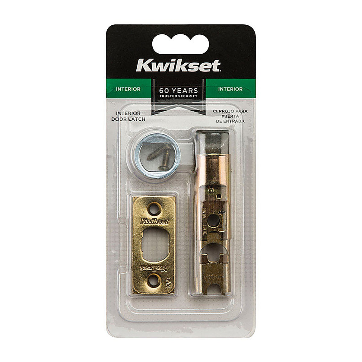 Kwikset 81826-001 Bright Brass Gold Steel Door Latch 1/Pack
