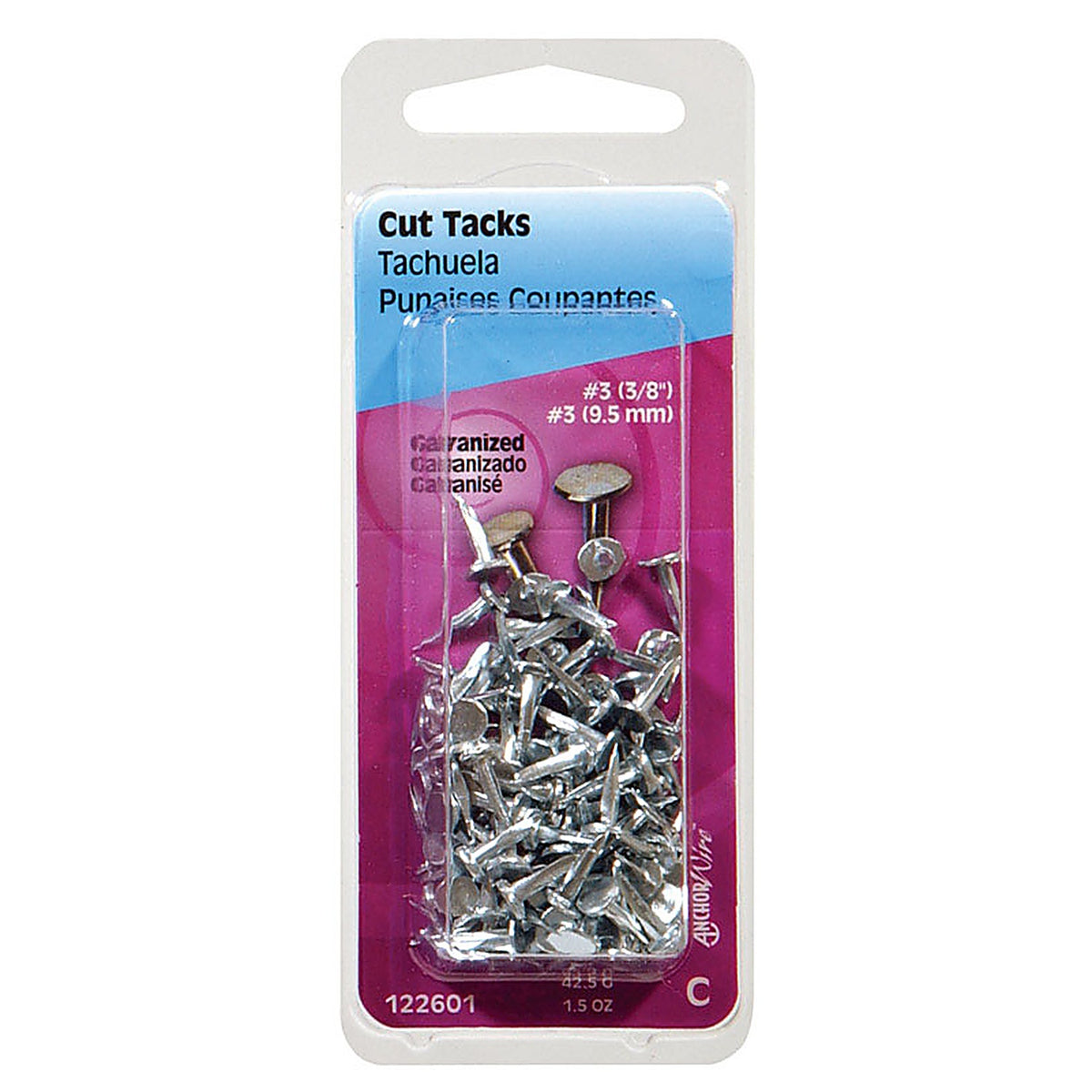 Hillman 122605 No. 12 x 11/16 in. L Galvanized Silver Steel Cut Tacks 1.75/Pack