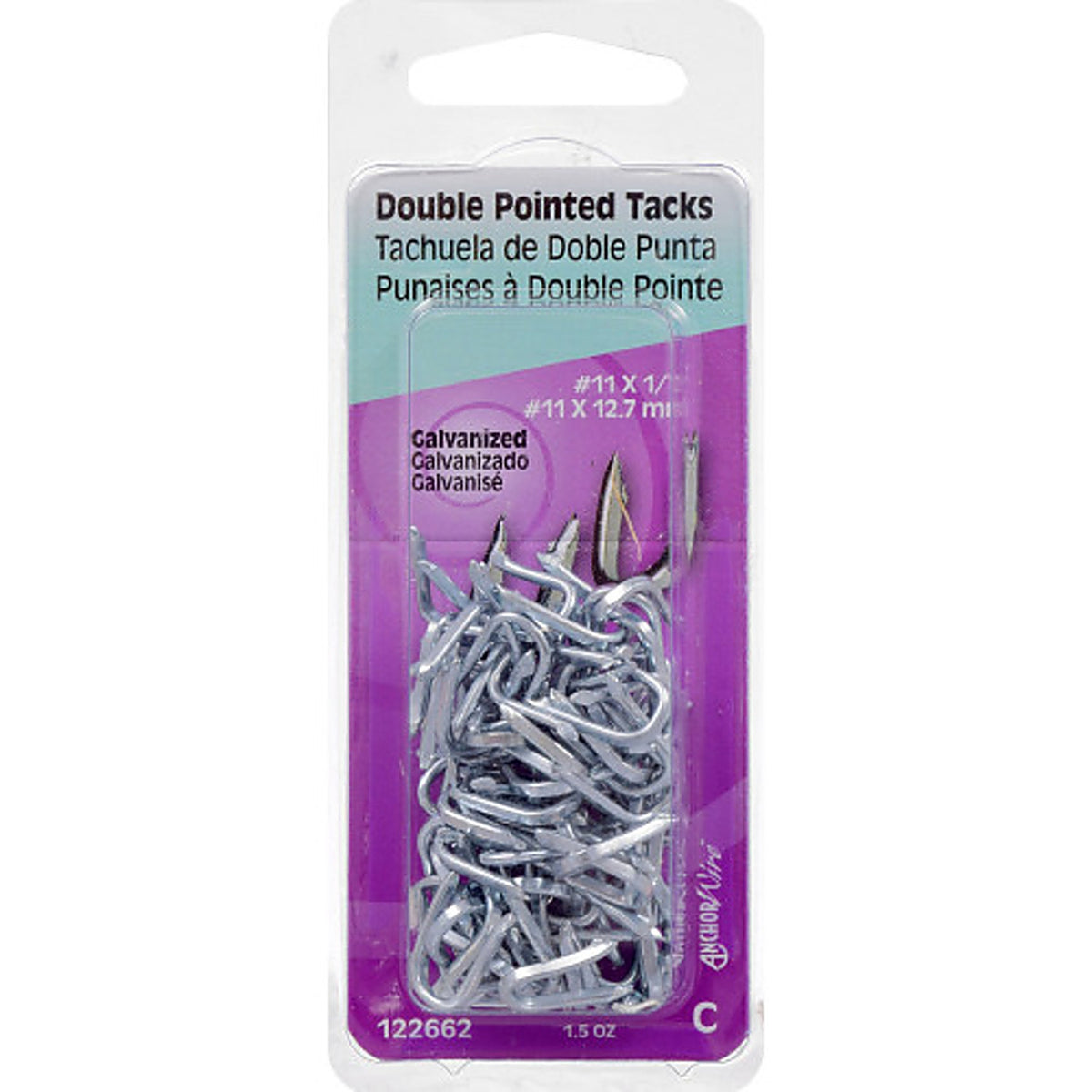 Hillman 122662 No. 11 Galvanized Steel Double Point Tack Staple 11 Ga. 1.5 oz.