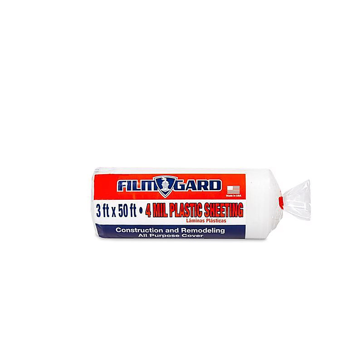 Film-Gard 626156 Plastic Sheeting 4 mil x 3 ft. W x 50 ft. L Polyethylene Clear