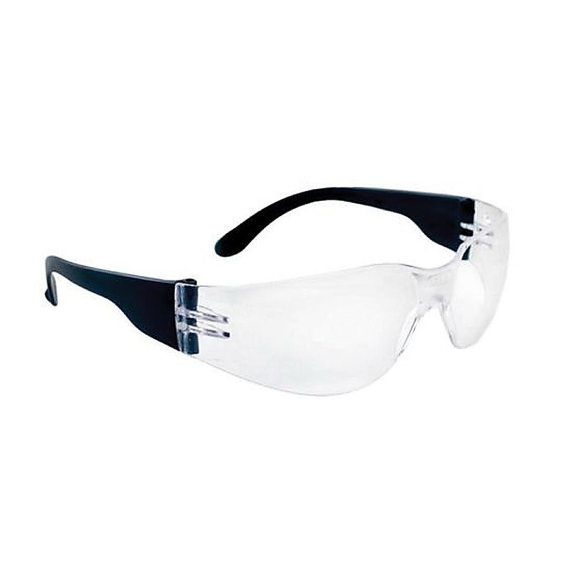 SAS Safety 5340 NSX Eyewear Clear Lens, Black Temple w Polybag