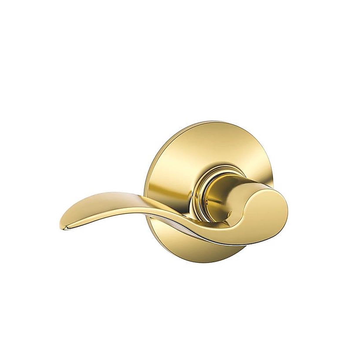Schlage F10VACC605 Accent Bright Brass Passage Lockset ANSI Grade 2 1-3/4 in.