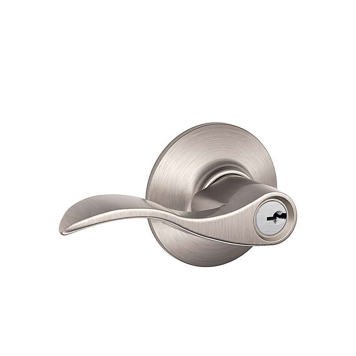 Schlage F51VACC619 Accent Satin Nickel Entry Lockset ANSI Grade 2 1-3/4 in.