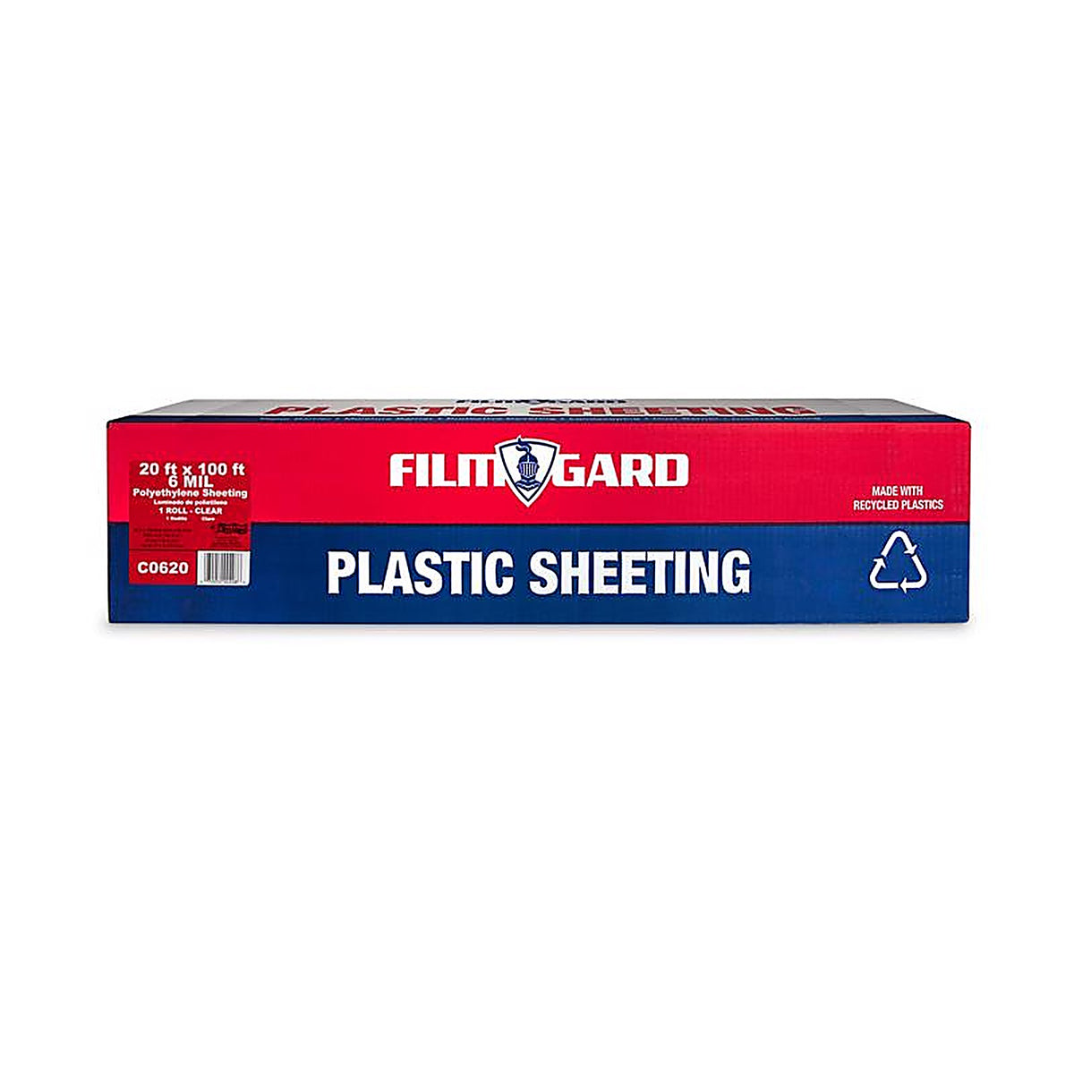 Film-Gard 626073 Plastic Sheeting 6 mil T X 20 ft. W X 100 ft. L Polyethylene Clear 1 pk