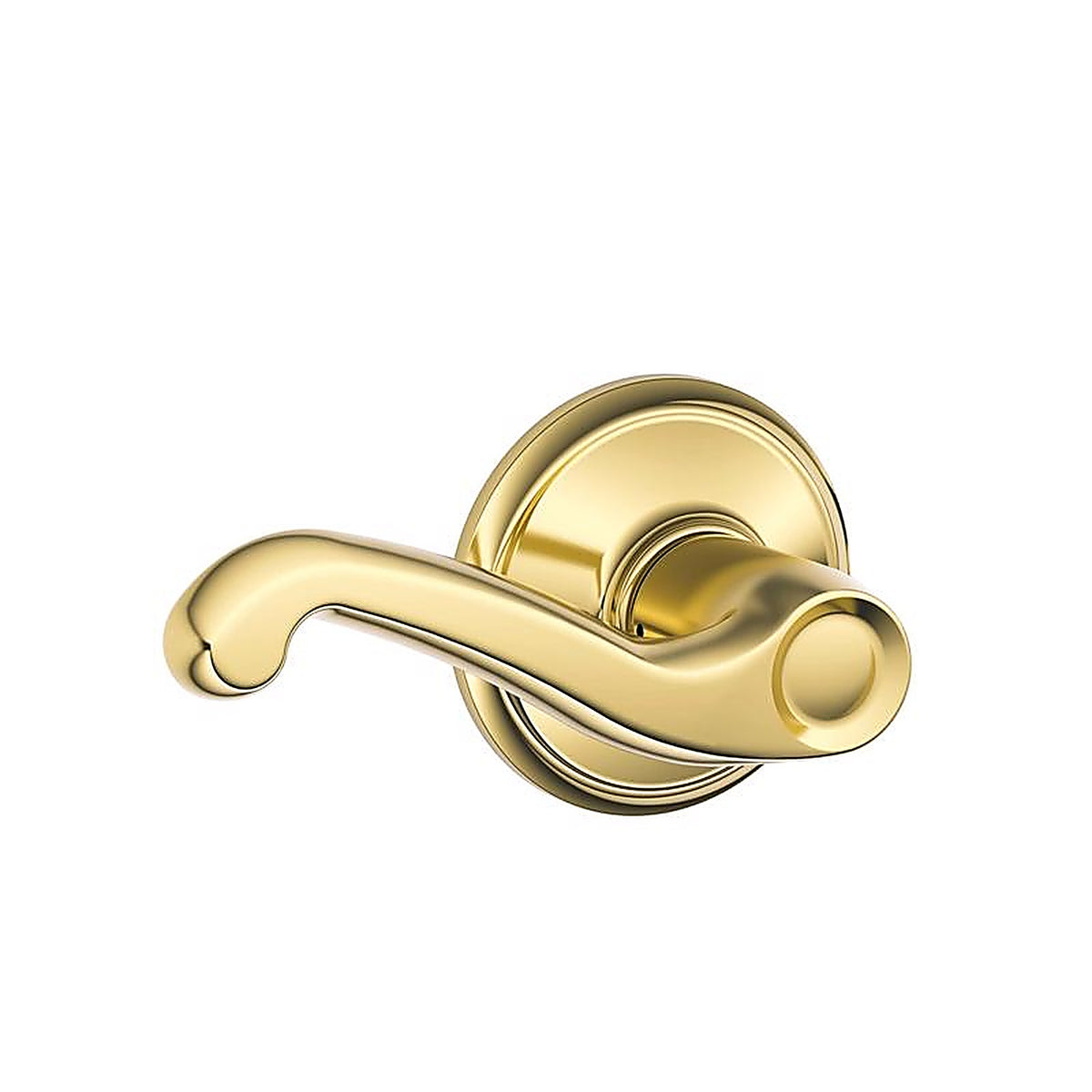 Schlage F10VFLA605 Flair Bright Brass Passage Lockset 1-3/4 in.