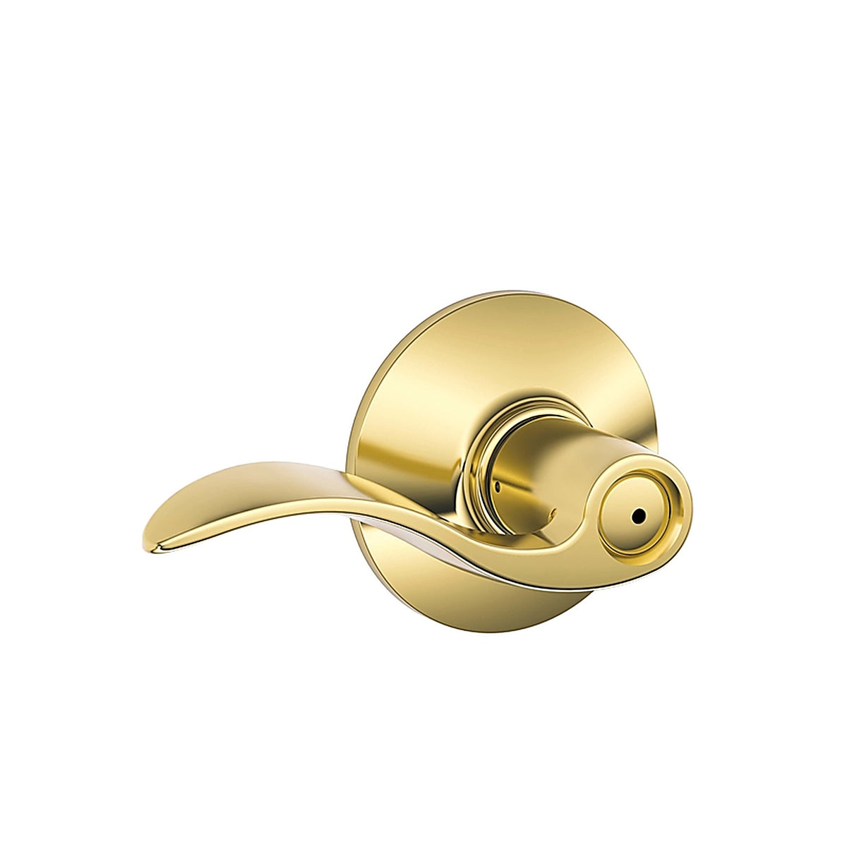 Schlage - F40ACC605 - Accent Bright Brass Privacy Lockset 1-3/4 In.