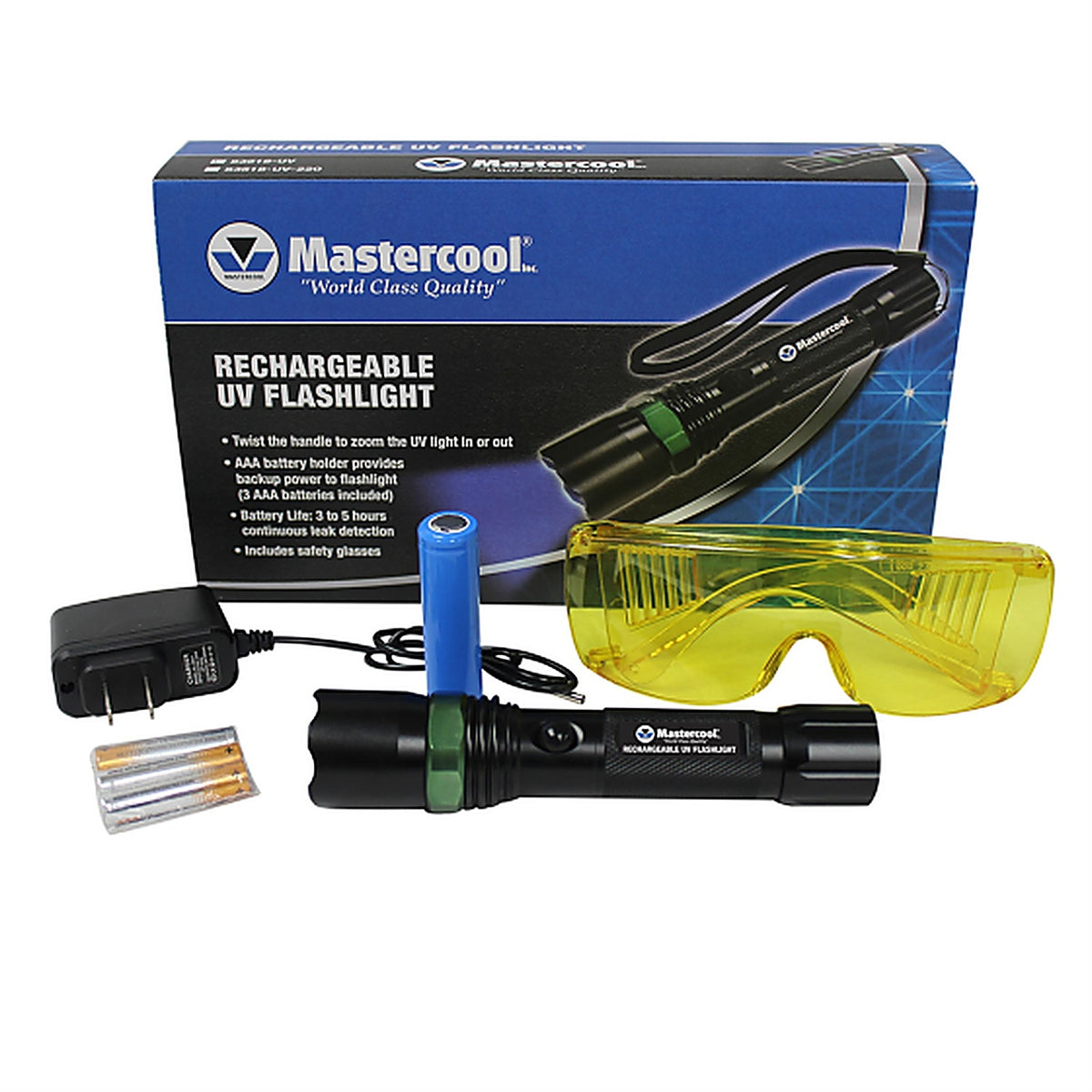Mastercool 53518-UV Rechargeable UV Flashlight