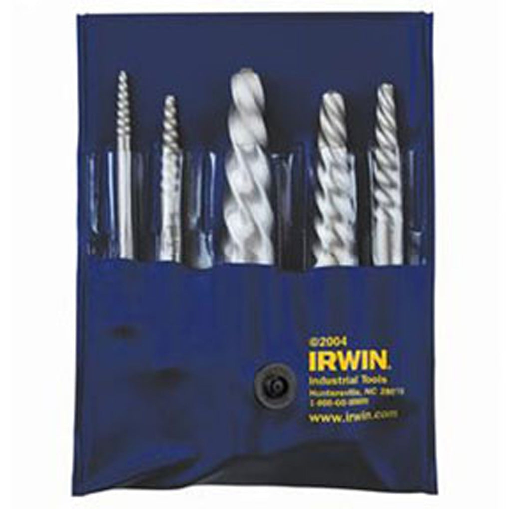 Irwin Hanson 53545 6 Pc. Spiral Flute Screw Extractor Set