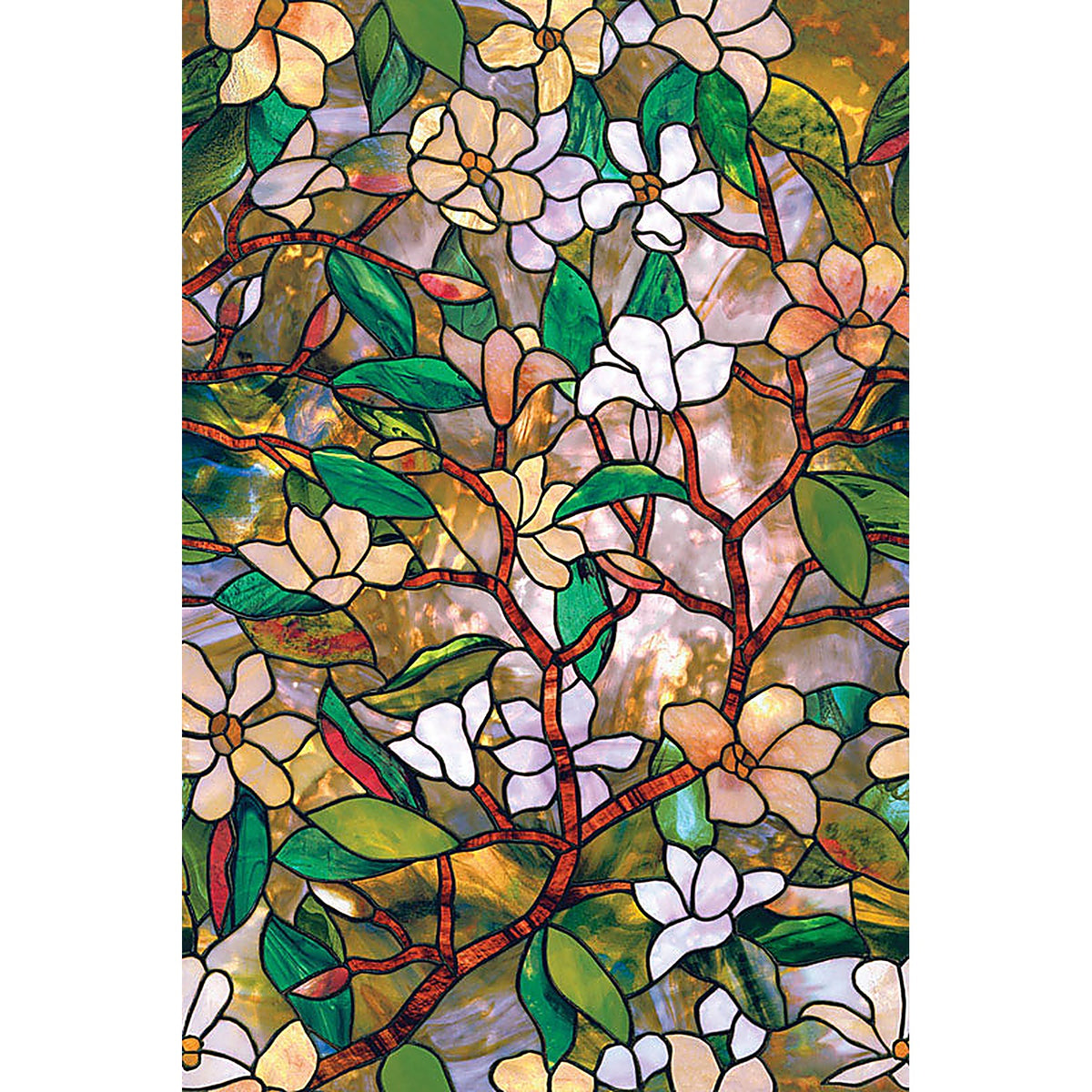 Artscape - 01-0113 - Multicolored Magnolia Indoor Window Film 24 In. W X 36 In. L