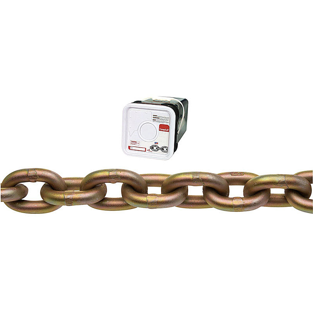 Campbell 0510626 3/8 in. Oval Link Carbon Steel Transport Chain 3/8 in. D X 45 ft. L