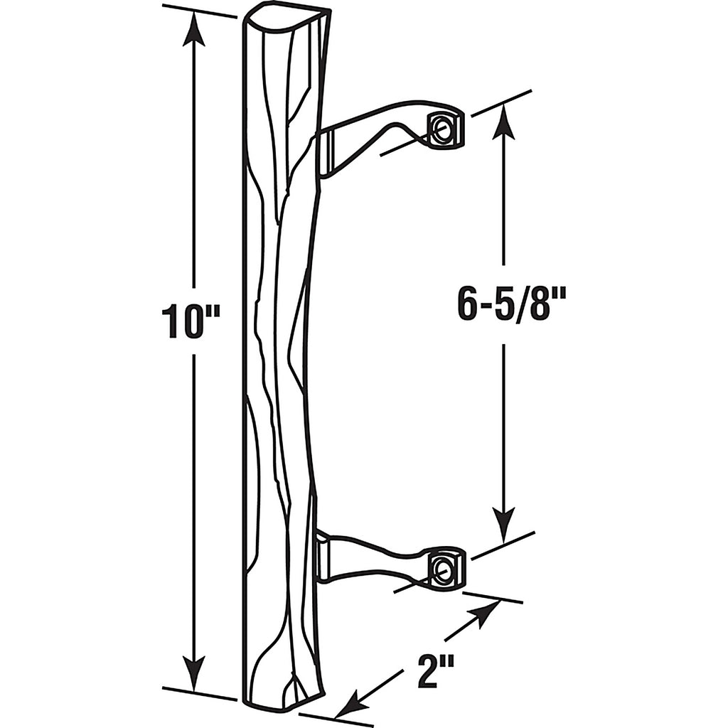 Prime-Line - C 1034 - 10 in. L Chrome Brown Metal Patio Door Pull