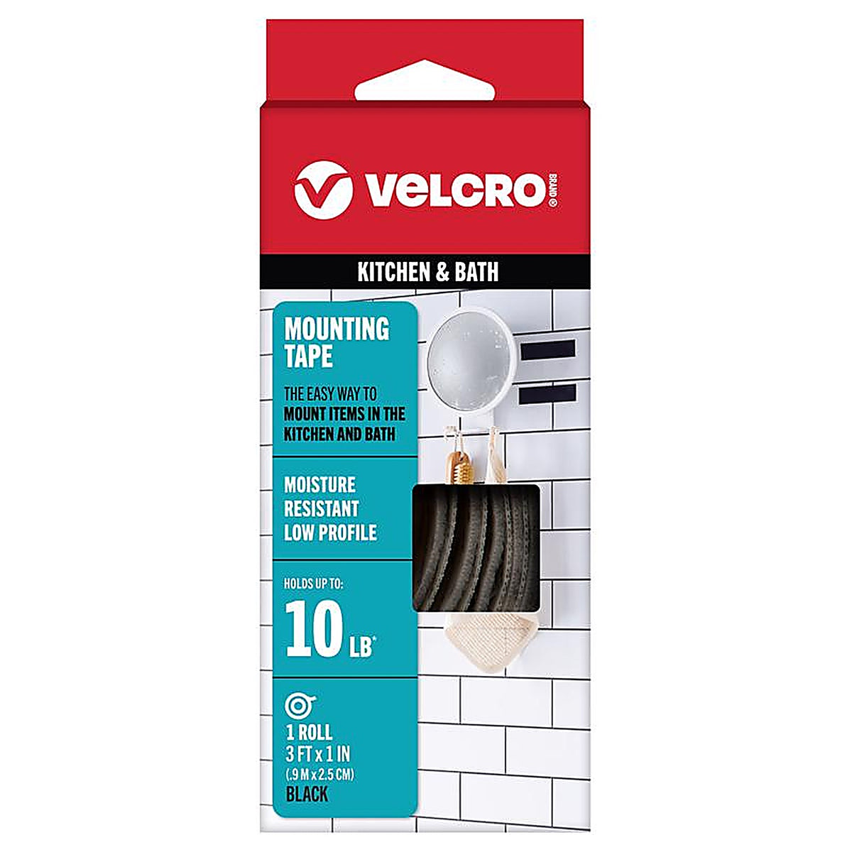 Velcro Brand - 91050 - Medium Nylon Hook and Loop Fastener 3 Ft. L 1 Pack