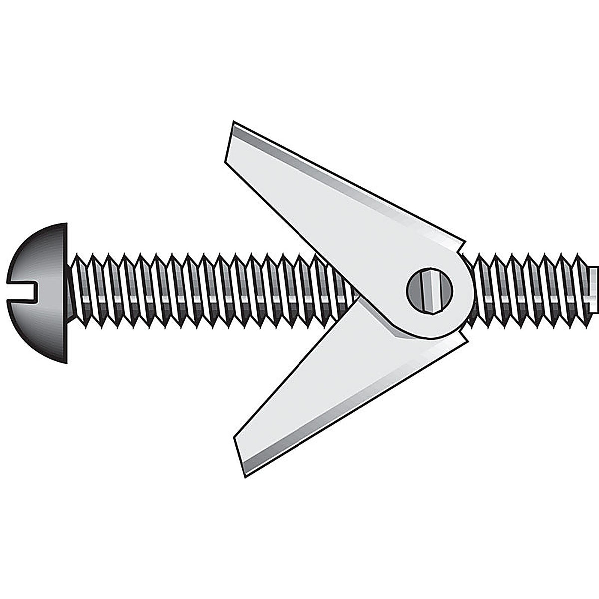 Hillman 370109 1/8 in. Dia. x 2 in. L Truss Steel Toggle Bolt 50/Pack