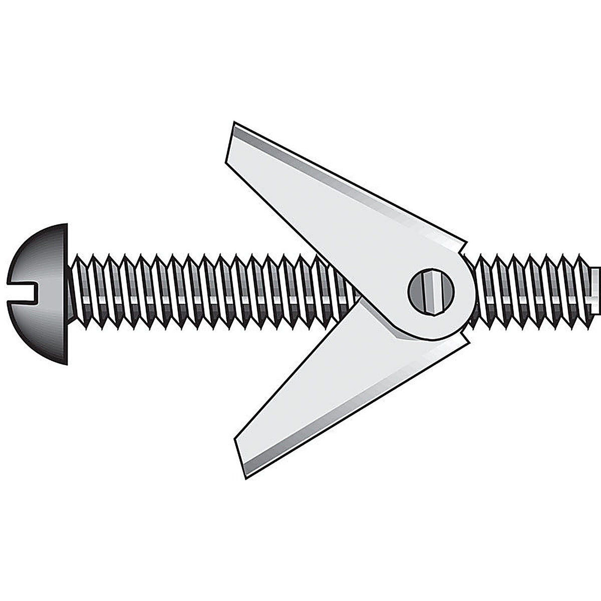 Hillman 370111 1/8 in. Dia. x 4 in. L Truss Steel Toggle Bolt 50/Pack