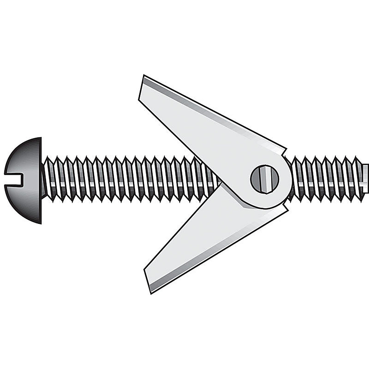 Hillman 370060 1/4 in. Dia. x 5 in. L Round Steel Toggle Bolt 50/Pack
