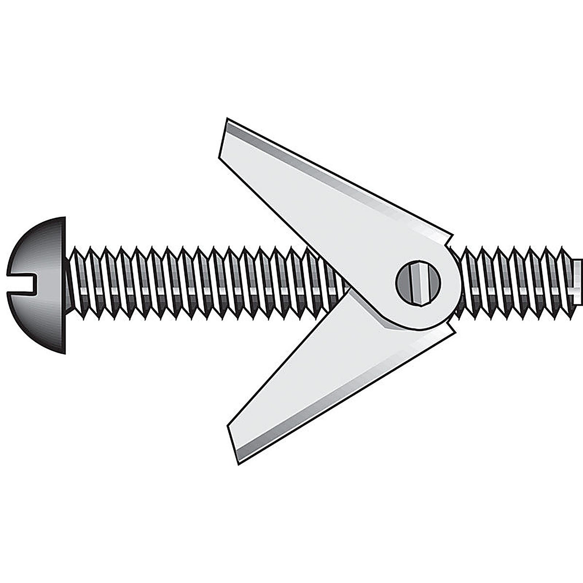 Hillman 370072 1/4 in. Dia. x 5 in. L Round Steel Toggle Bolt 50/Pack