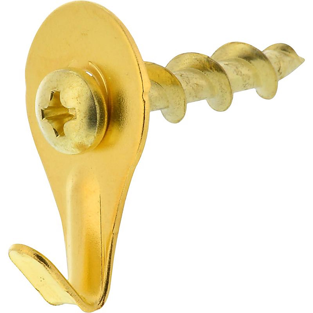 Hillman 122367 WALL DOG Brass-Plated Gold Self-Drilling Picture Hanger 50 lb. 10/Pack