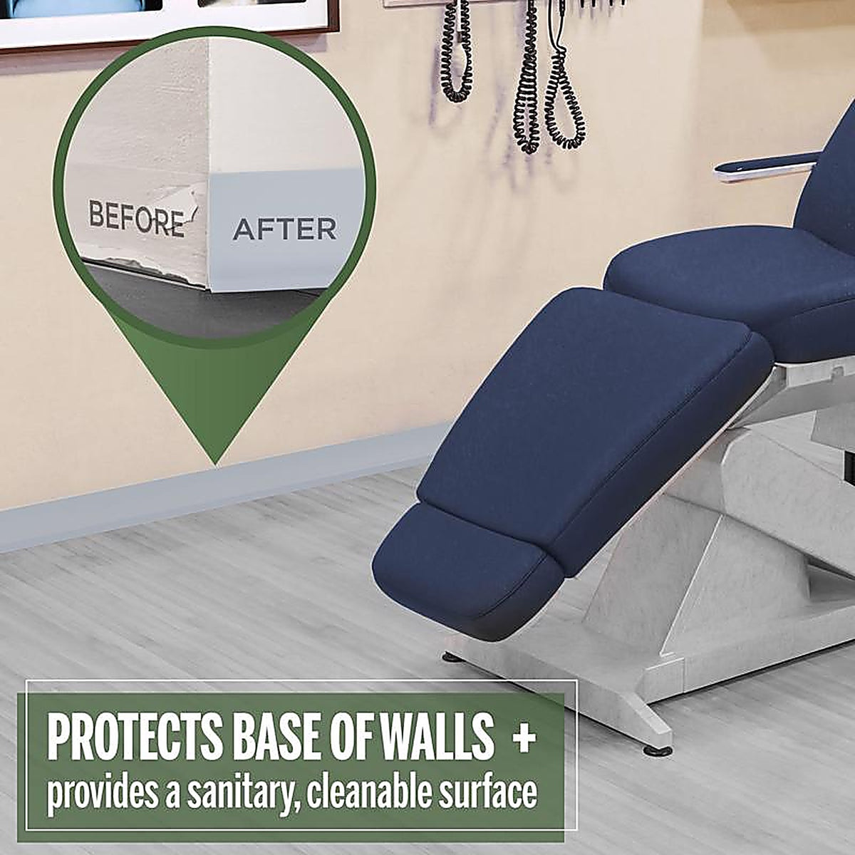 M-D - 73898 - Building Products 4 In. H X 0.08 In. W X 60 Ft. L Dry Back Silver Gray Vinyl Wall Base