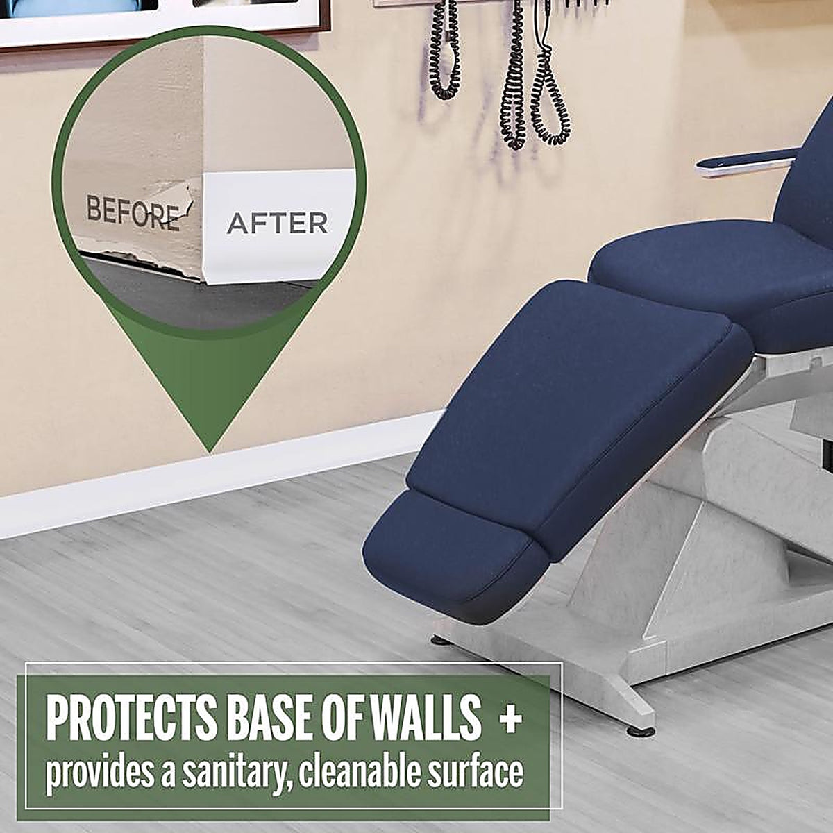 M-D - 73897 - Building Products 4 In. H X 0.08 In. W X 60 Ft. L Dry Back Snow White Vinyl Wall Base