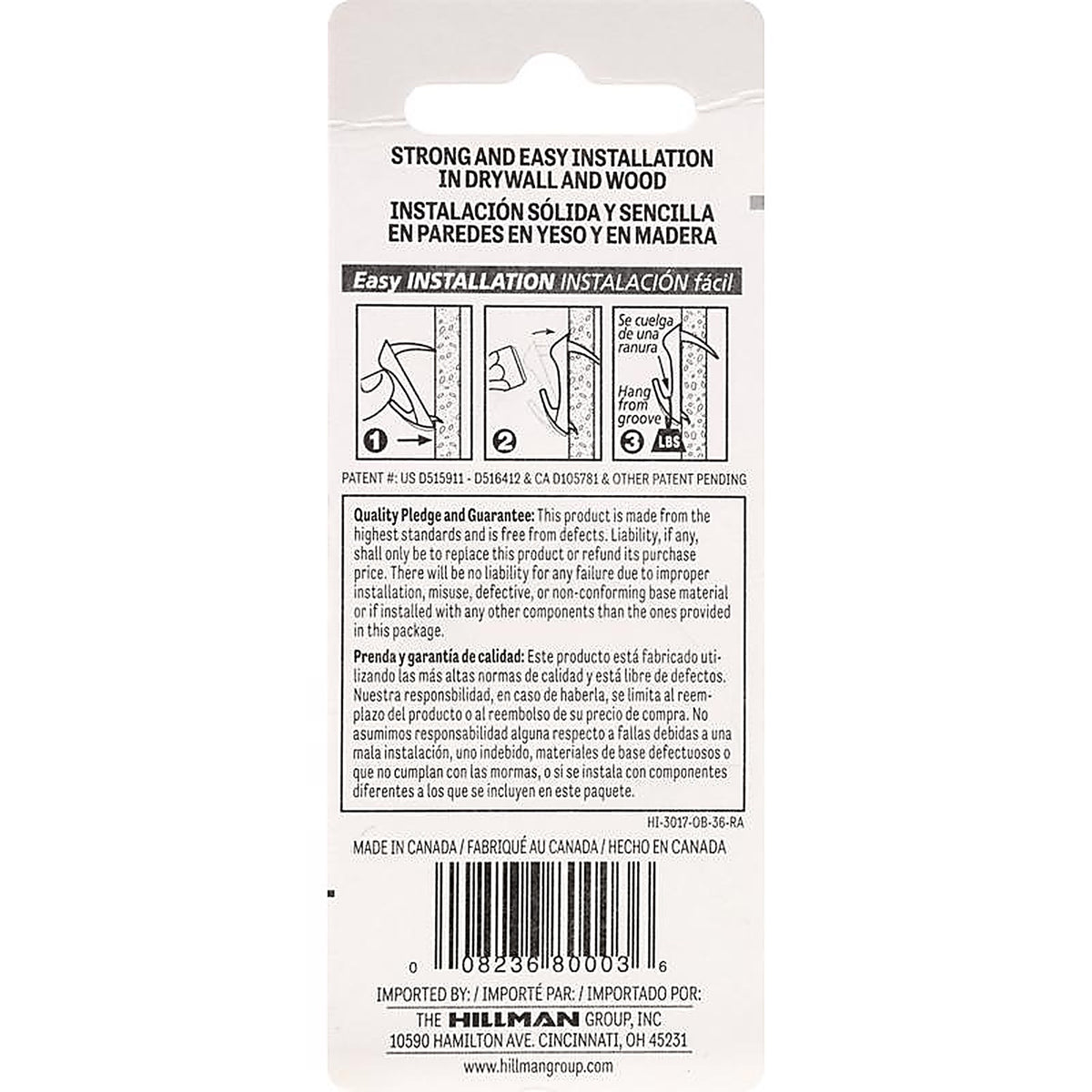 Hillman 122391 WallBiter Brass-Plated Silver Small Picture Hook 30 lb. 4/Pack