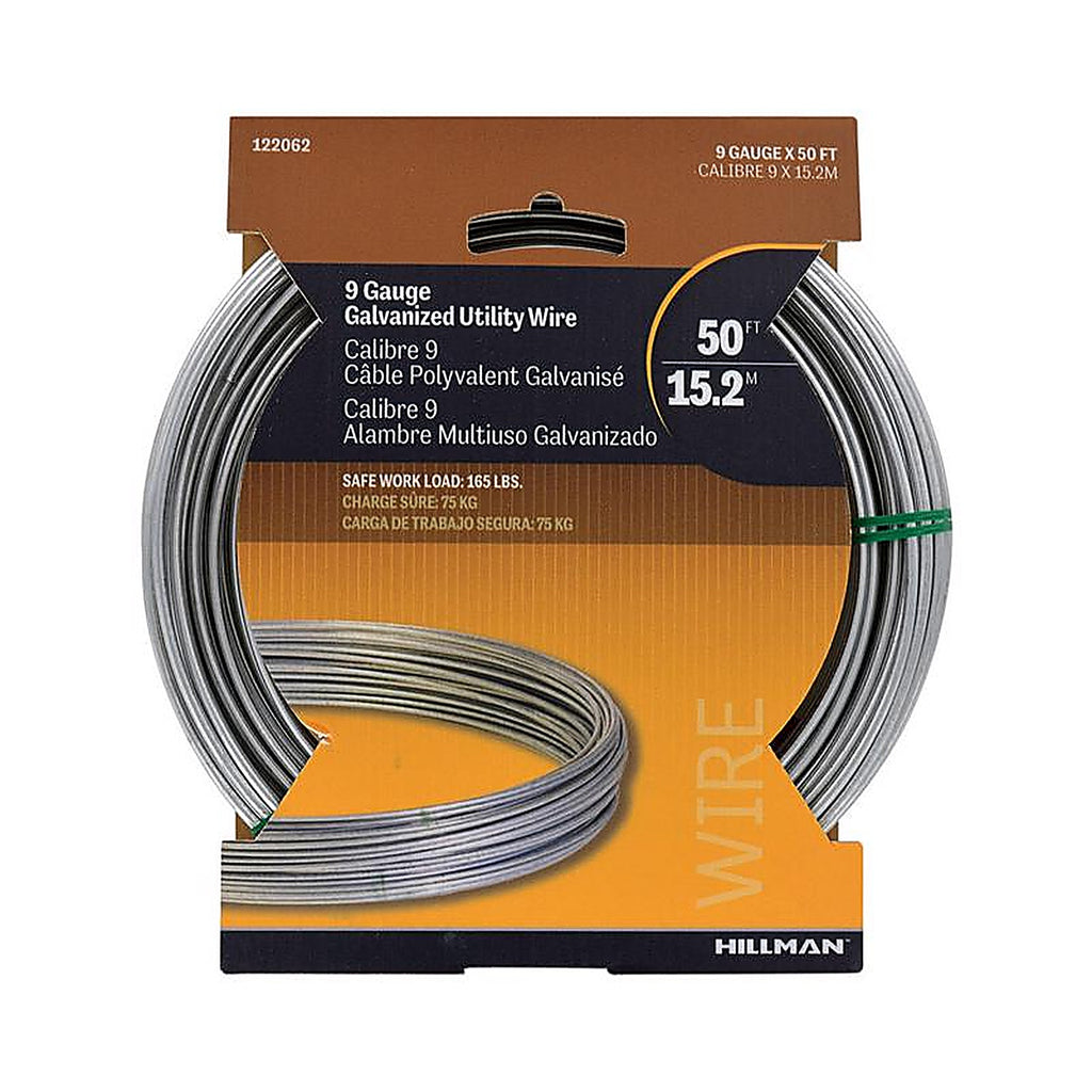 Hillman 122062 50 ft. L Galvanized Steel 9 Ga. Wire